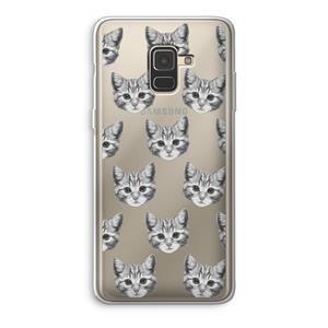 CaseCompany Kitten: Samsung Galaxy A8 (2018) Transparant Hoesje