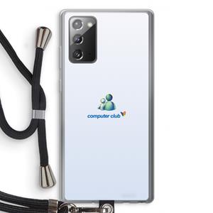 CaseCompany MSN: Samsung Galaxy Note 20 / Note 20 5G Transparant Hoesje met koord