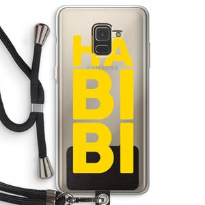 CaseCompany Habibi Majorelle : Samsung Galaxy A8 (2018) Transparant Hoesje met koord