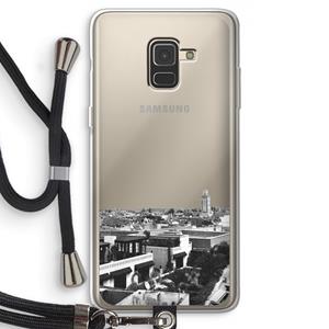 CaseCompany Marrakech Skyline : Samsung Galaxy A8 (2018) Transparant Hoesje met koord