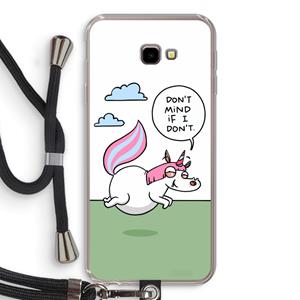 CaseCompany Unicorn: Samsung Galaxy J4 Plus Transparant Hoesje met koord