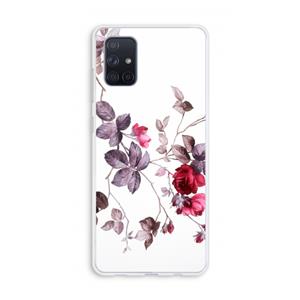 CaseCompany Mooie bloemen: Galaxy A71 Transparant Hoesje
