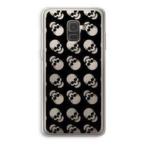 CaseCompany Musketon Skulls: Samsung Galaxy A8 (2018) Transparant Hoesje