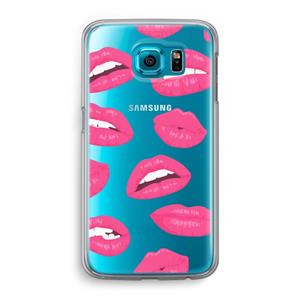CaseCompany Bite my lip: Samsung Galaxy S6 Transparant Hoesje