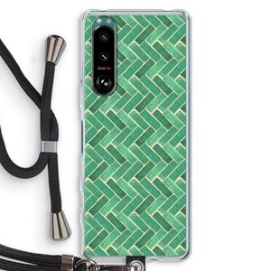 CaseCompany Moroccan tiles 2: Sony Xperia 5 III Transparant Hoesje met koord