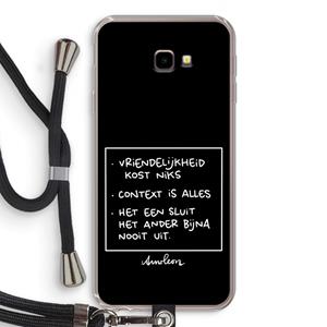 CaseCompany Mijn Motto's: Samsung Galaxy J4 Plus Transparant Hoesje met koord
