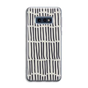 CaseCompany Moroccan stripes: Samsung Galaxy S10e Transparant Hoesje