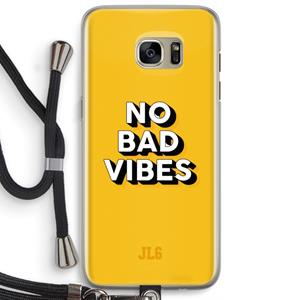 CaseCompany No Bad Vibes: Samsung Galaxy S7 Edge Transparant Hoesje met koord