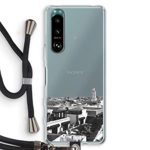 CaseCompany Marrakech Skyline : Sony Xperia 5 III Transparant Hoesje met koord