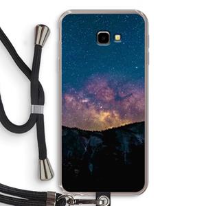CaseCompany Travel to space: Samsung Galaxy J4 Plus Transparant Hoesje met koord