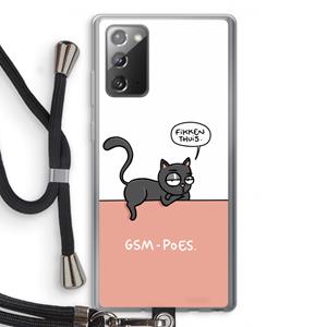 CaseCompany GSM poes: Samsung Galaxy Note 20 / Note 20 5G Transparant Hoesje met koord