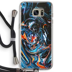 CaseCompany Black Unicorn: Samsung Galaxy S7 Edge Transparant Hoesje met koord