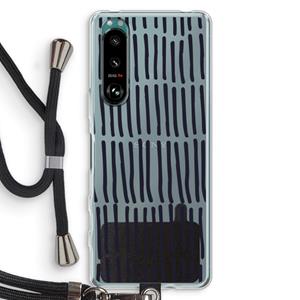 CaseCompany Moroccan stripes: Sony Xperia 5 III Transparant Hoesje met koord