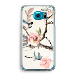 CaseCompany Japanse bloemen: Samsung Galaxy S6 Transparant Hoesje