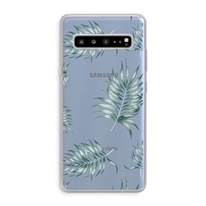 CaseCompany Simple leaves: Samsung Galaxy S10 5G Transparant Hoesje