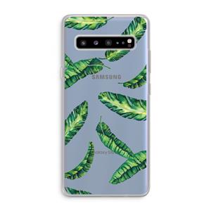 CaseCompany Lange bladeren: Samsung Galaxy S10 5G Transparant Hoesje