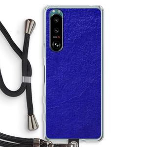 CaseCompany Majorelle Blue: Sony Xperia 5 III Transparant Hoesje met koord