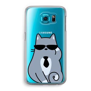 CaseCompany Cool cat: Samsung Galaxy S6 Transparant Hoesje