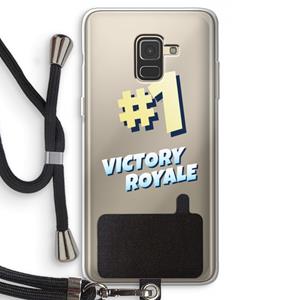 CaseCompany Victory Royale: Samsung Galaxy A8 (2018) Transparant Hoesje met koord