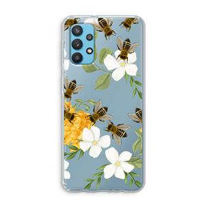CaseCompany No flowers without bees: Samsung Galaxy A32 4G Transparant Hoesje