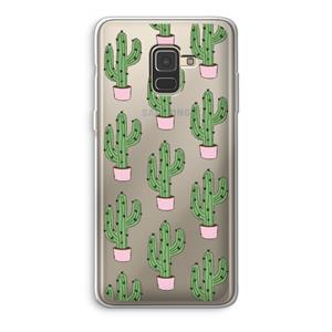 CaseCompany Cactus Lover: Samsung Galaxy A8 (2018) Transparant Hoesje