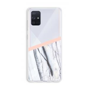 CaseCompany A touch of peach: Galaxy A71 Transparant Hoesje