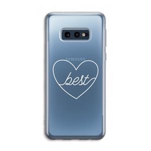 CaseCompany Best heart pastel: Samsung Galaxy S10e Transparant Hoesje