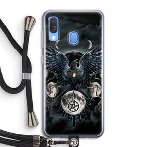 CaseCompany Sinister Wings: Samsung Galaxy A40 Transparant Hoesje met koord