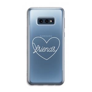 CaseCompany Friends heart pastel: Samsung Galaxy S10e Transparant Hoesje