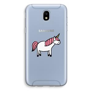 CaseCompany Eenhoorn: Samsung Galaxy J5 (2017) Transparant Hoesje