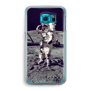 CaseCompany Spaceman: Samsung Galaxy S6 Transparant Hoesje