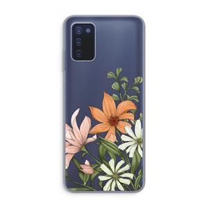 CaseCompany Floral bouquet: Samsung Galaxy A03s Transparant Hoesje