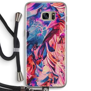 CaseCompany Pink Orchard: Samsung Galaxy S7 Edge Transparant Hoesje met koord