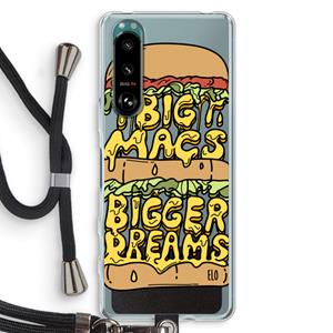 CaseCompany Big Macs Bigger Dreams: Sony Xperia 5 III Transparant Hoesje met koord