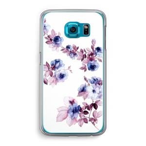 CaseCompany Waterverf bloemen: Samsung Galaxy S6 Transparant Hoesje
