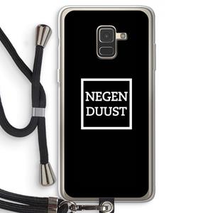 CaseCompany Negenduust black: Samsung Galaxy A8 (2018) Transparant Hoesje met koord