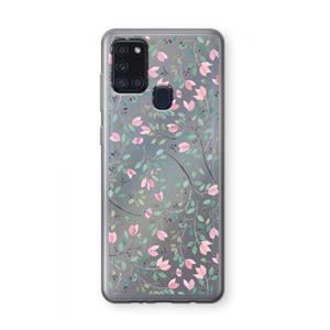 CaseCompany Sierlijke bloemen: Samsung Galaxy A21s Transparant Hoesje
