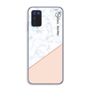 CaseCompany Marmer in stijl: Samsung Galaxy A03s Transparant Hoesje