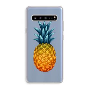 CaseCompany Grote ananas: Samsung Galaxy S10 5G Transparant Hoesje