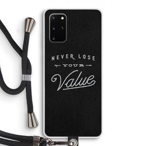 CaseCompany Never lose your value: Samsung Galaxy S20 Plus Transparant Hoesje met koord