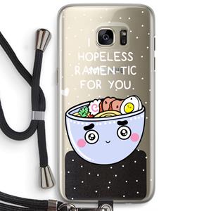 CaseCompany I'm A Hopeless Ramen-Tic For You: Samsung Galaxy S7 Edge Transparant Hoesje met koord