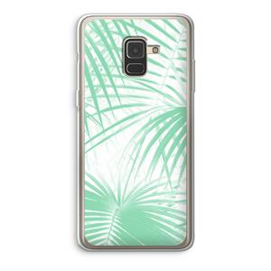 CaseCompany Palmbladeren: Samsung Galaxy A8 (2018) Transparant Hoesje