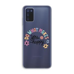 CaseCompany Happy days: Samsung Galaxy A03s Transparant Hoesje