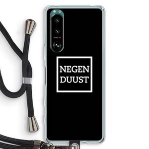 CaseCompany Negenduust black: Sony Xperia 5 III Transparant Hoesje met koord