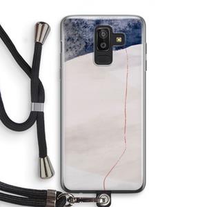 CaseCompany Stone White: Samsung Galaxy J8 (2018) Transparant Hoesje met koord