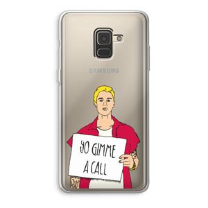 CaseCompany Gimme a call: Samsung Galaxy A8 (2018) Transparant Hoesje