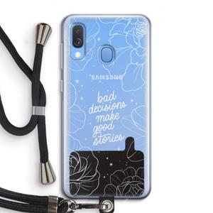 CaseCompany Good stories: Samsung Galaxy A40 Transparant Hoesje met koord