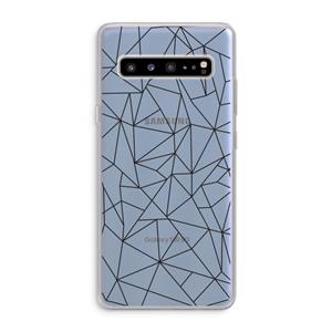 CaseCompany Geometrische lijnen zwart: Samsung Galaxy S10 5G Transparant Hoesje
