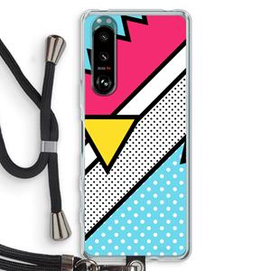 CaseCompany Pop Art #3: Sony Xperia 5 III Transparant Hoesje met koord