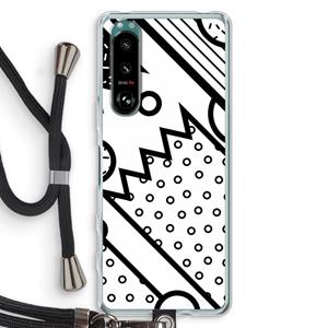 CaseCompany Pop Art #4: Sony Xperia 5 III Transparant Hoesje met koord